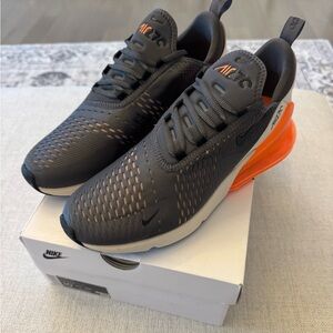 Nike Air Max 270 Dark Gray and Bright Orange